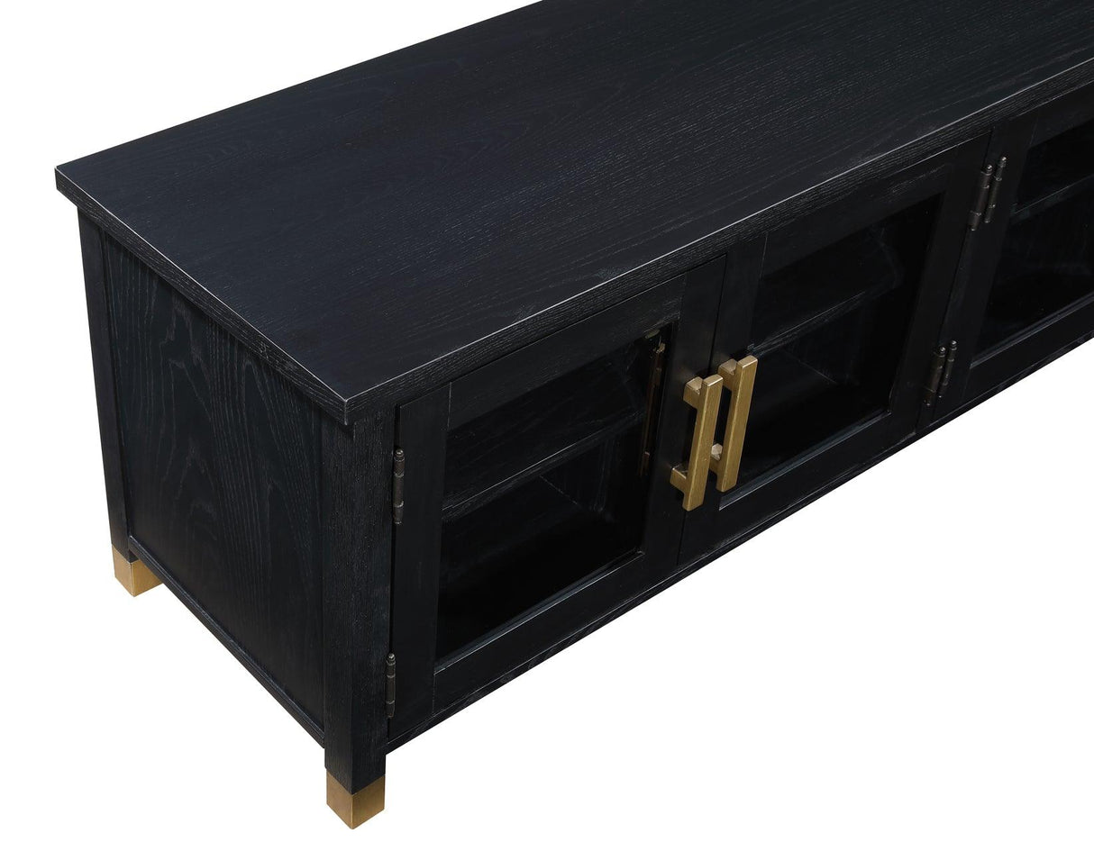 Yves Black 64″ TV Stand by Steve Silver at Eve Furniture