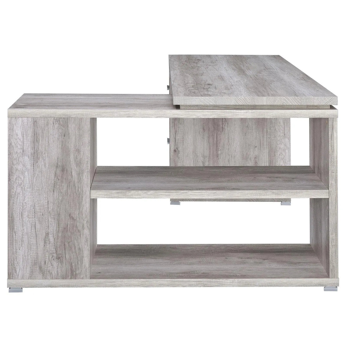 Yvette Gray Driftwood L-shape Office Desk by Coaster at Eve Furniture