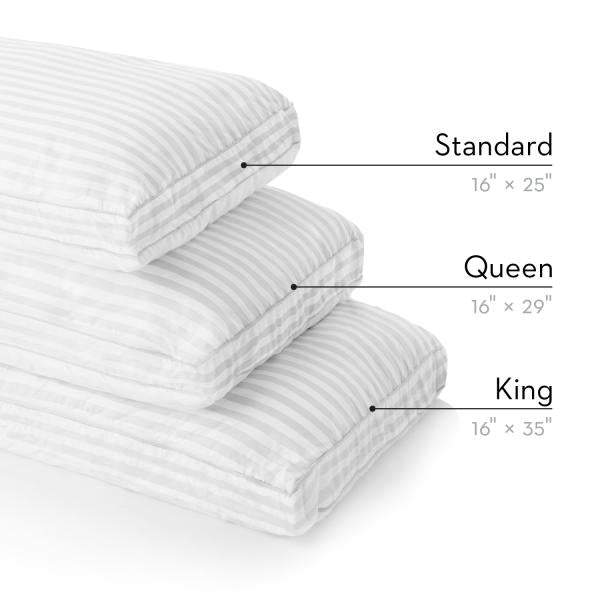 Z Convolution Gelled White Queen Mid Loft Microfiber Pillow by Malouf at Eve Furniture