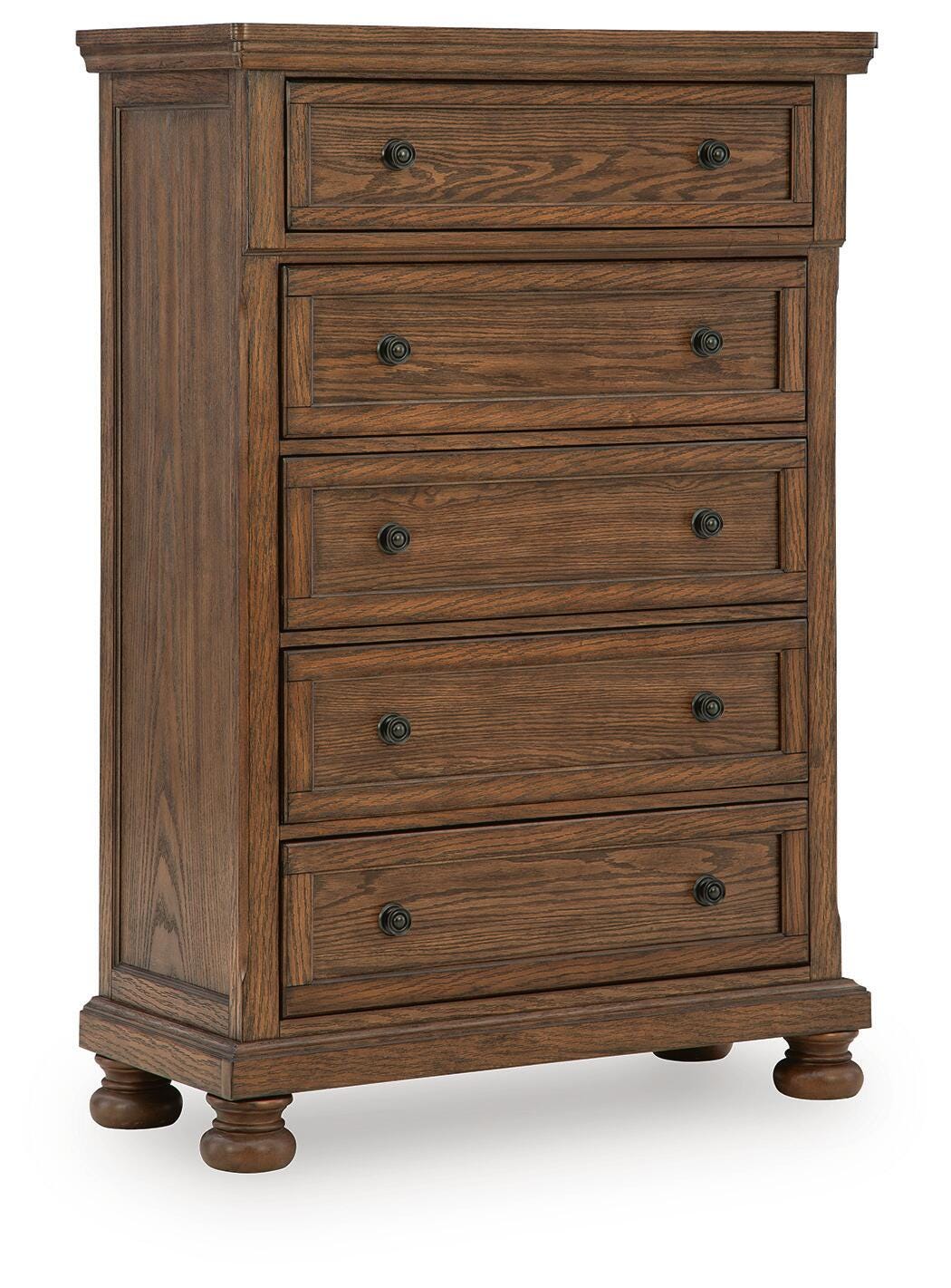Zackaryn Warm Brown Chest of Drawers by Ashley at Eve Furniture