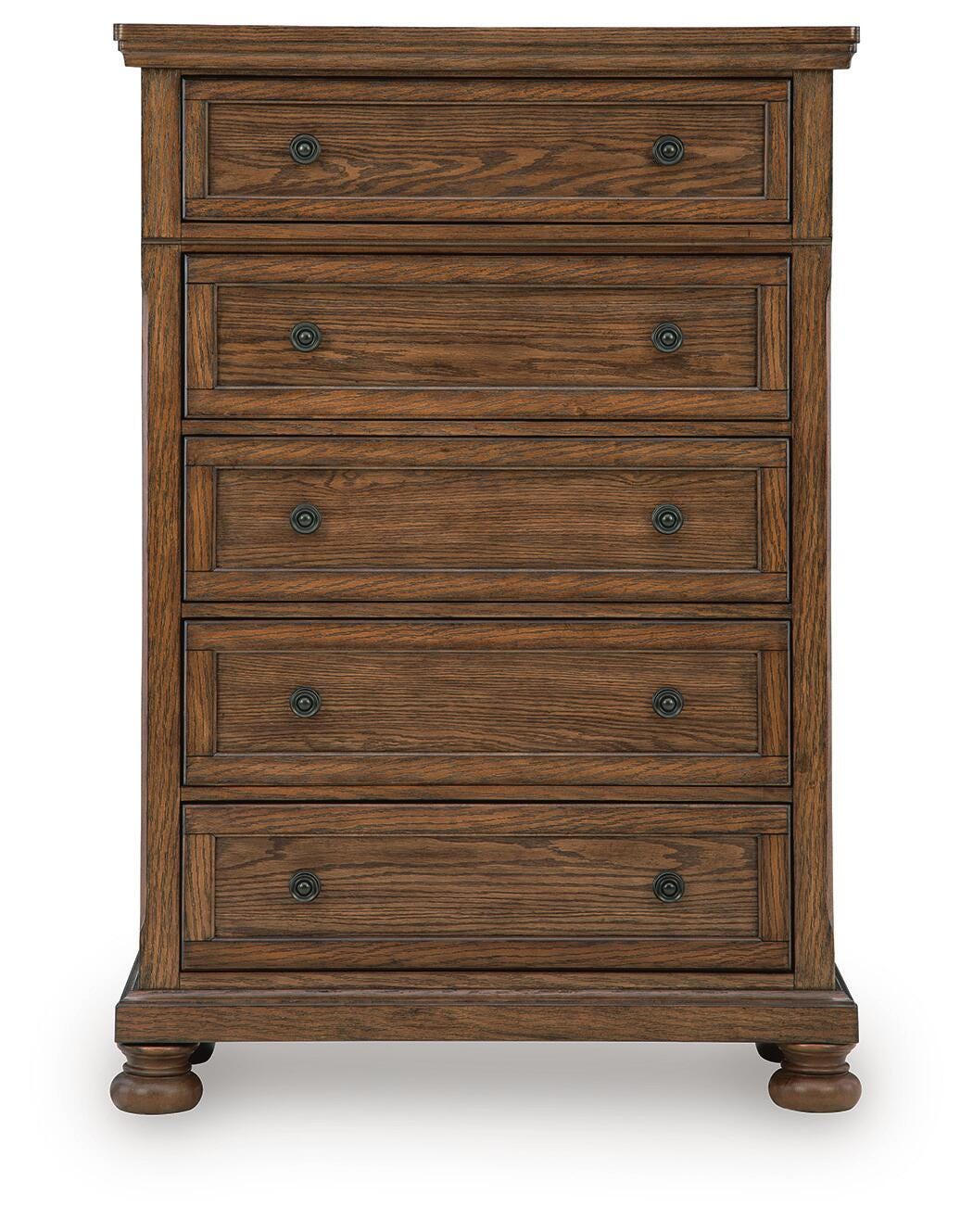Zackaryn Warm Brown Chest of Drawers by Ashley at Eve Furniture