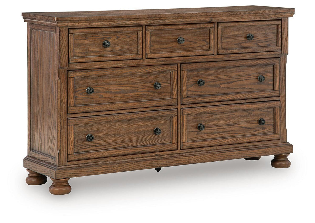 Zackaryn Warm Brown Dresser by Ashley at Eve Furniture