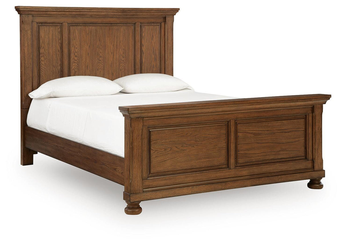 Zackaryn Warm Brown Queen Panel Bed by Ashley at Eve Furniture