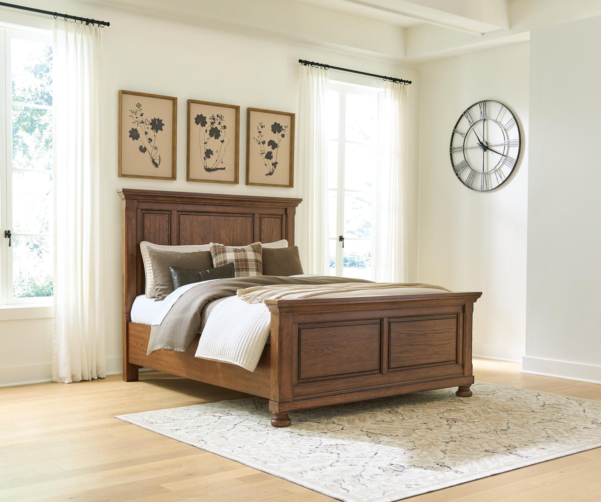 Zackaryn Warm Brown Queen Panel Bed by Ashley at Eve Furniture