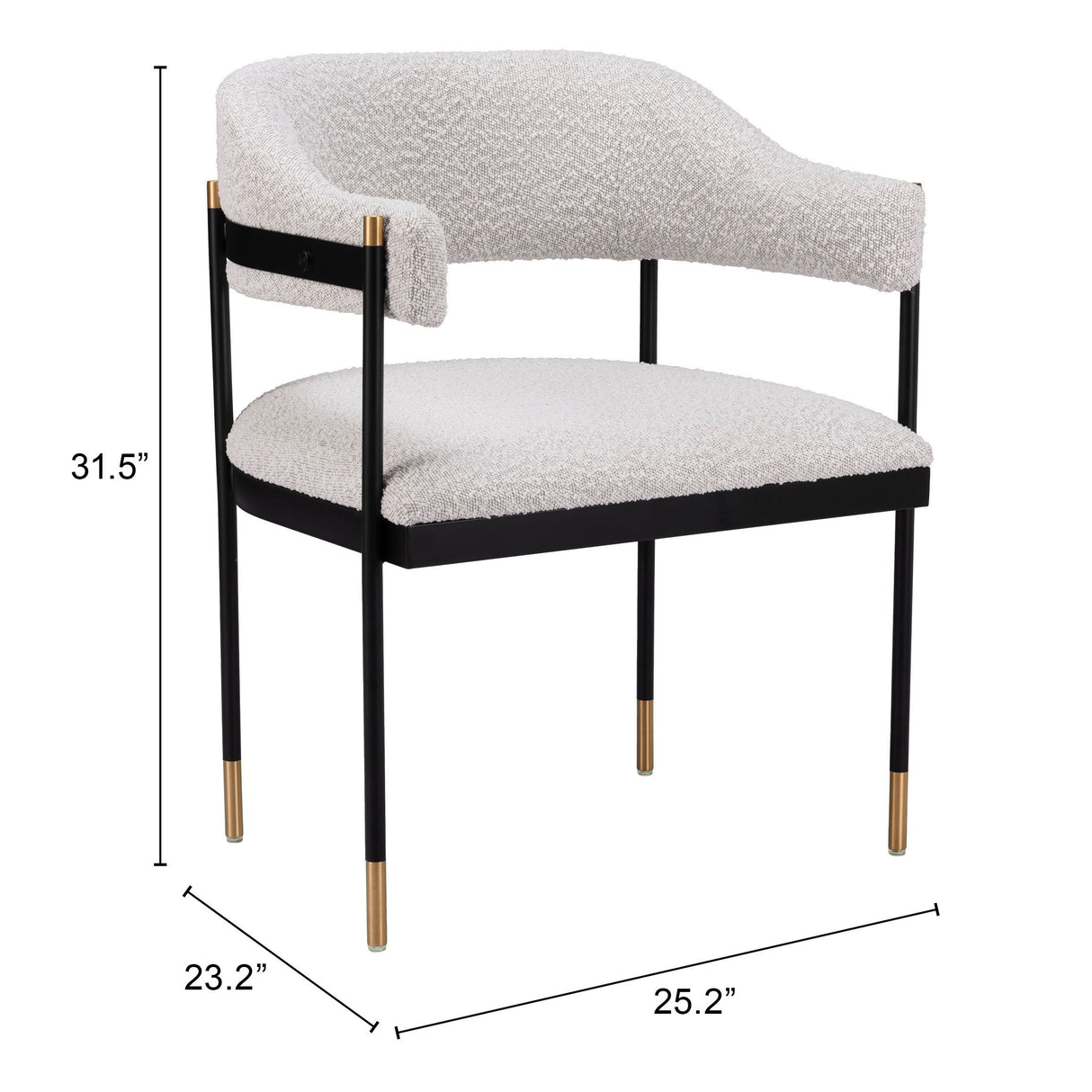 Zadar Dining Chair Misty Gray by Zuomod at Eve Furniture