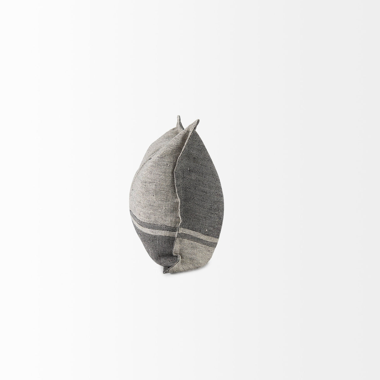 Zadie Light Gray and Dark Gray Fabric Color Blocked Decorative Pillow Cover by Mercana at Eve Furniture