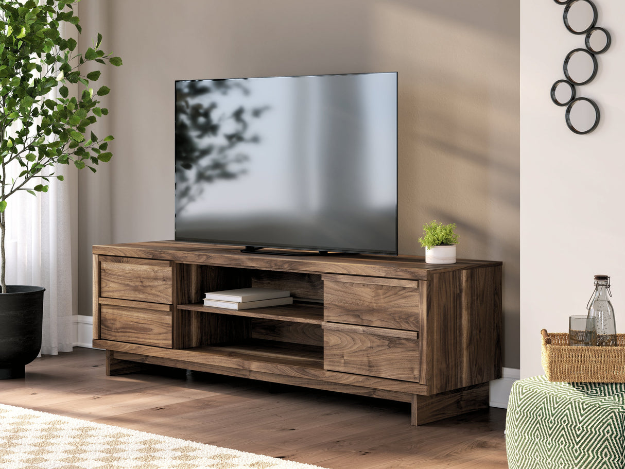 Zadilyn Brown 72" TV Stand by Ashley at Eve Furniture