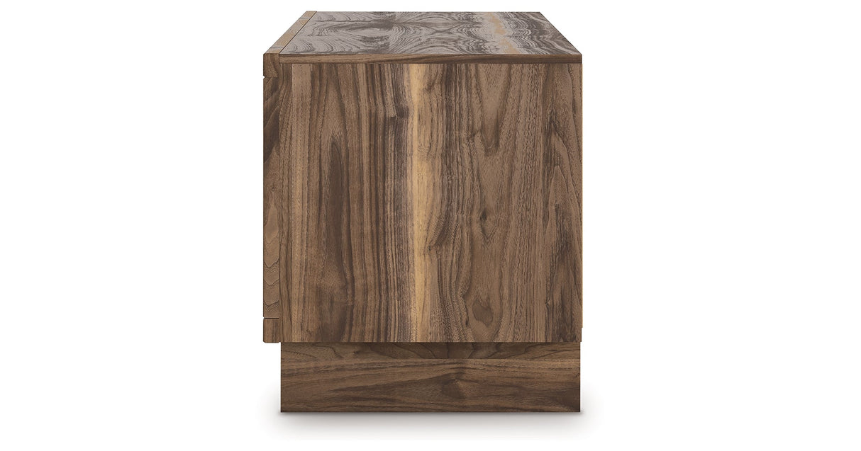 Zadilyn Brown 72" TV Stand with Electric Fireplace by Ashley at Eve Furniture