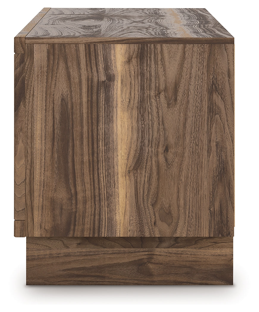 Zadilyn Brown 72" TV Stand with Electric Fireplace by Ashley at Eve Furniture