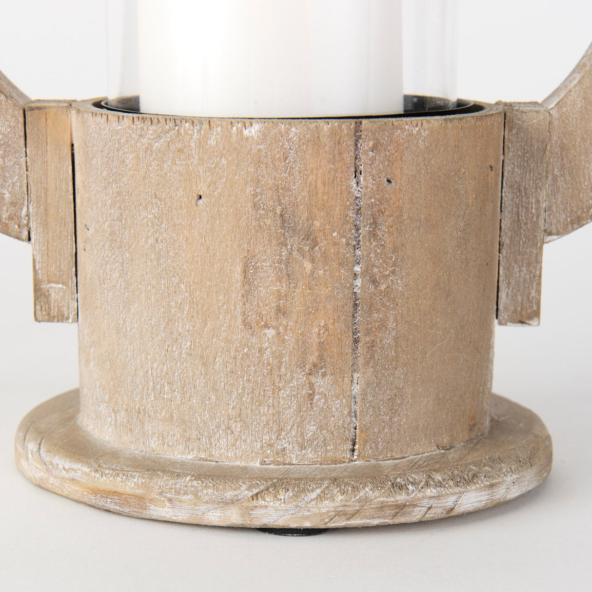 Zain I Small Brown Wooden Vintage Inspired Candle Holder Lantern by Mercana at Eve Furniture