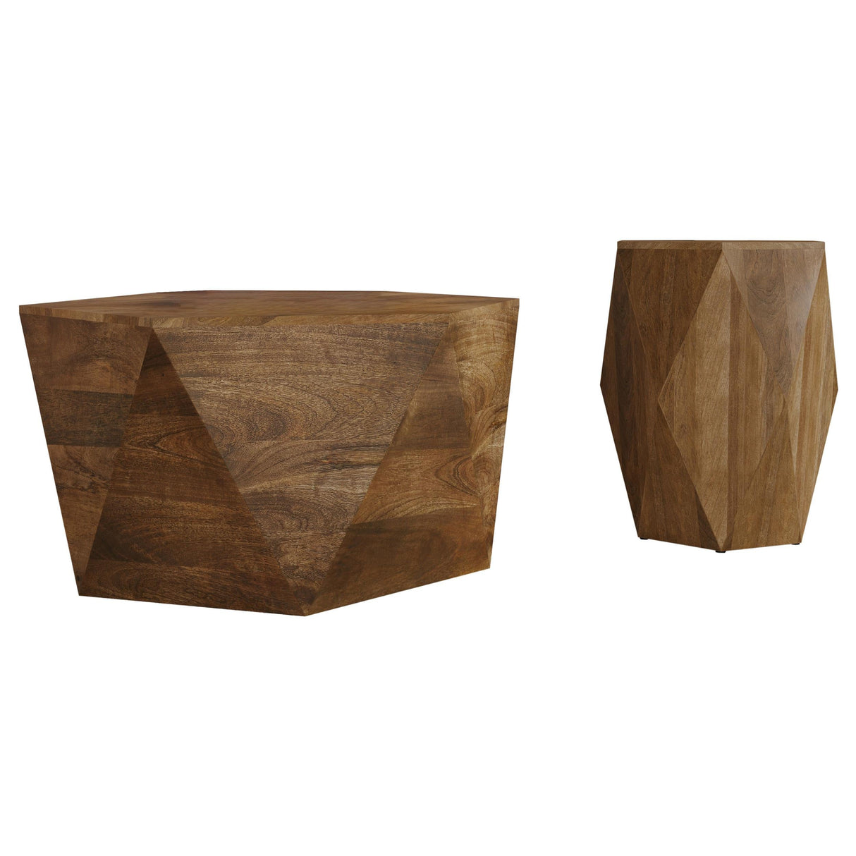 Zalika Natural 2-Piece Solid Wood Coffee and End Table Set by Coaster at Eve Furniture