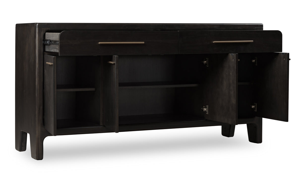 Zamba Four Door Two Drawer Acacia Wood Sideboard in Jaguar by Modus Furniture at Eve Furniture
