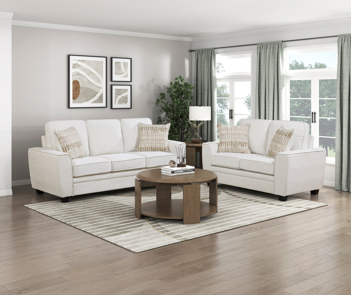 Zander Beige Sofa by Homelegance at Eve Furniture