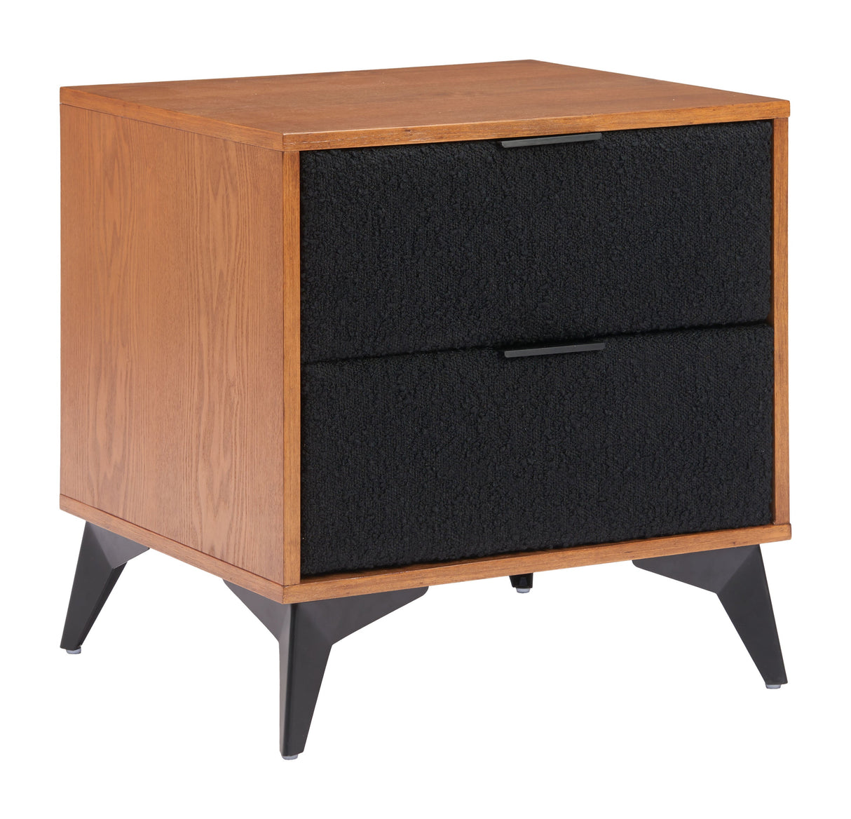 Zarif Black & Walnut Nightstand by Zuomod at Eve Furniture