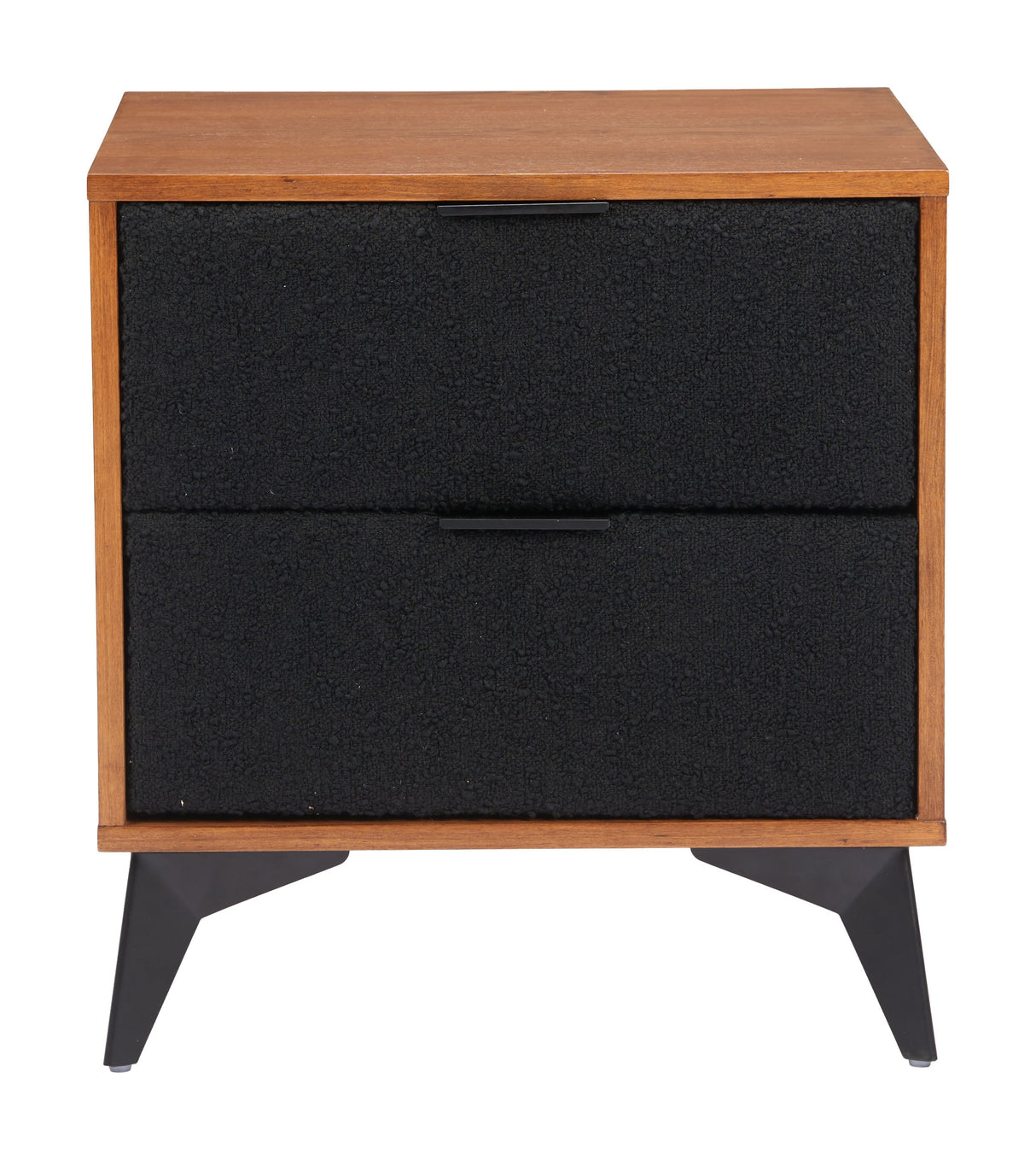 Zarif Black & Walnut Nightstand by Zuomod at Eve Furniture