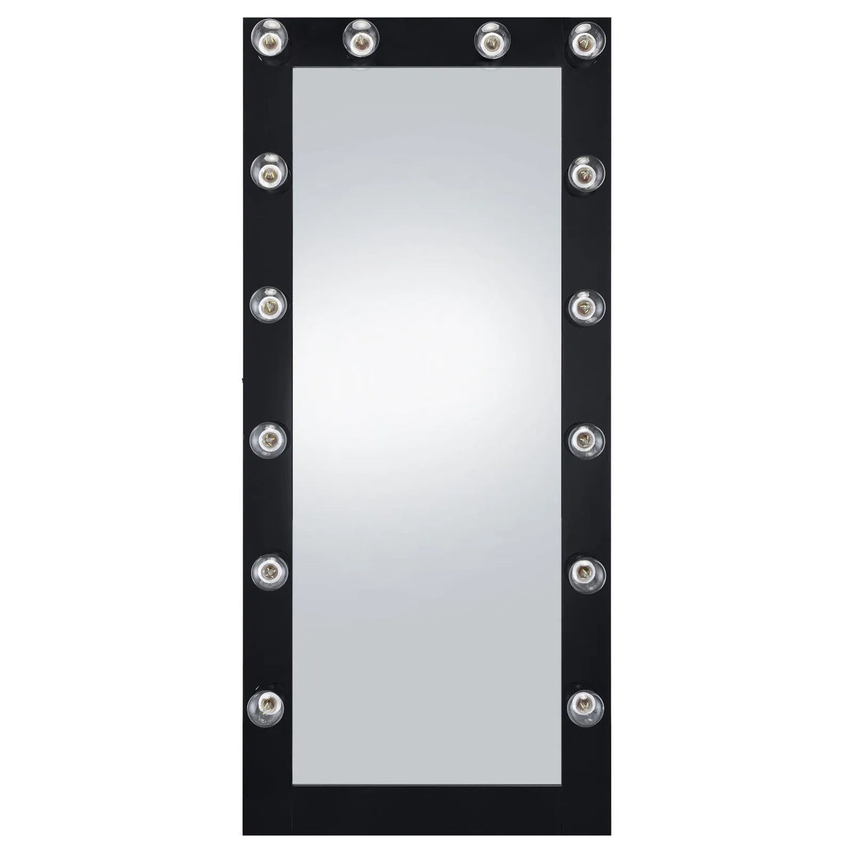 Zayan Black High Gloss Full Length Floor Mirror With Lighting by Coaster at Eve Furniture