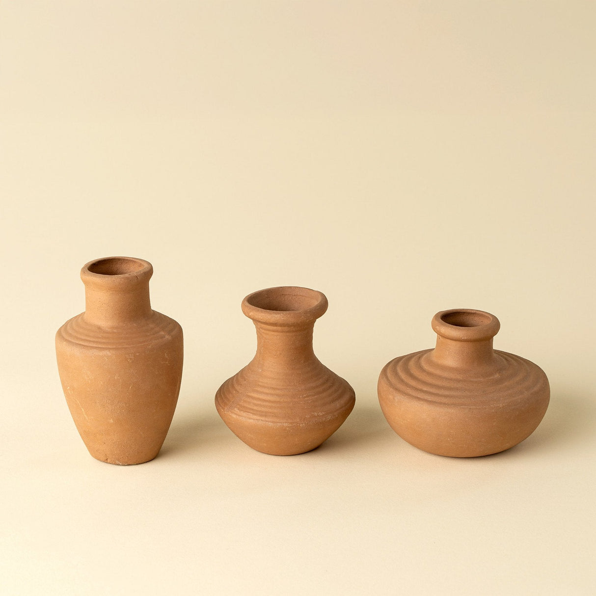 Zea Terracotta Mini Vase, Set of 4 by Mercana at Eve Furniture