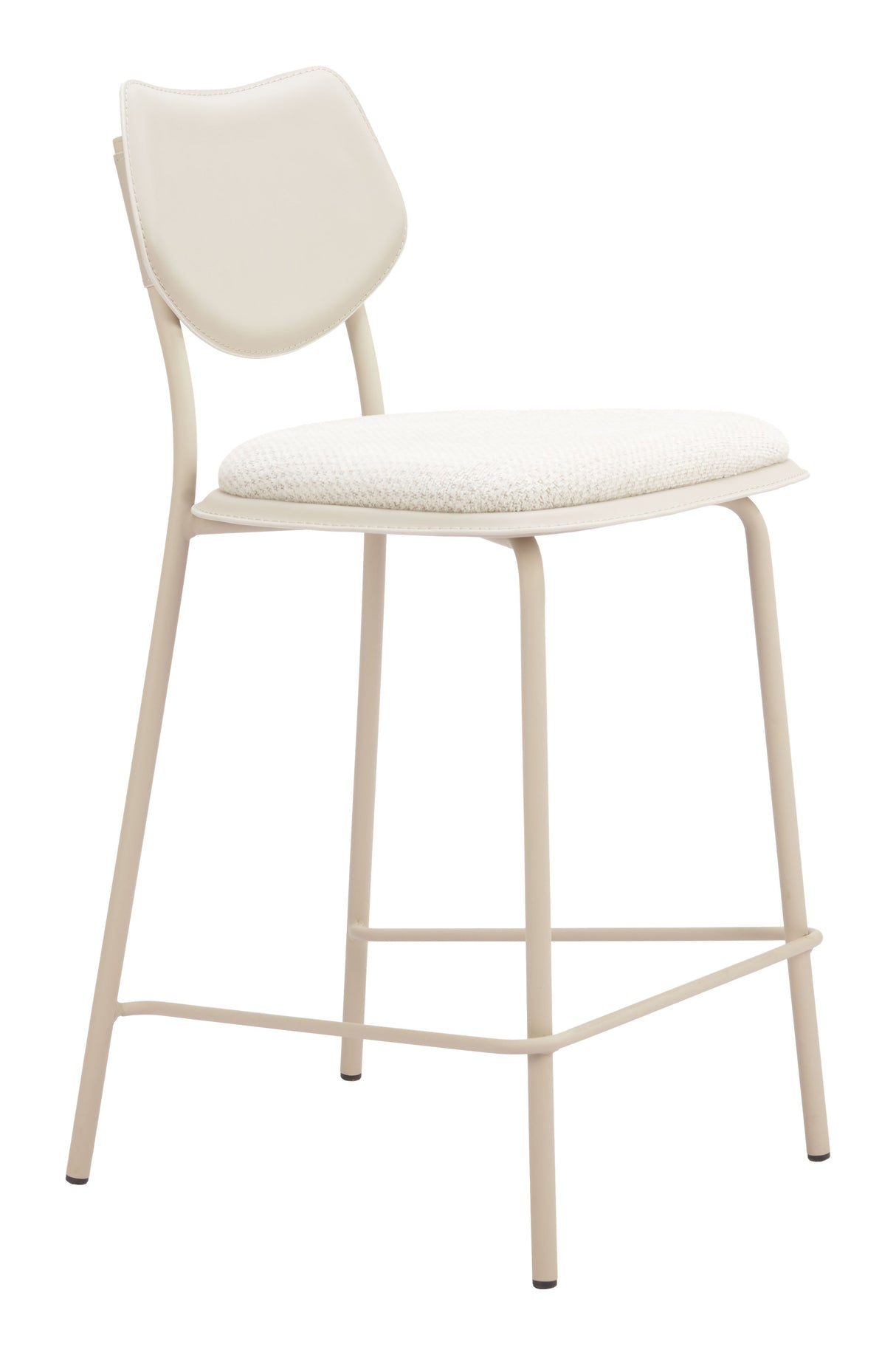 Zeal Light Gray & Beige Counter Stool (Set of 4) by Zuomod at Eve Furniture