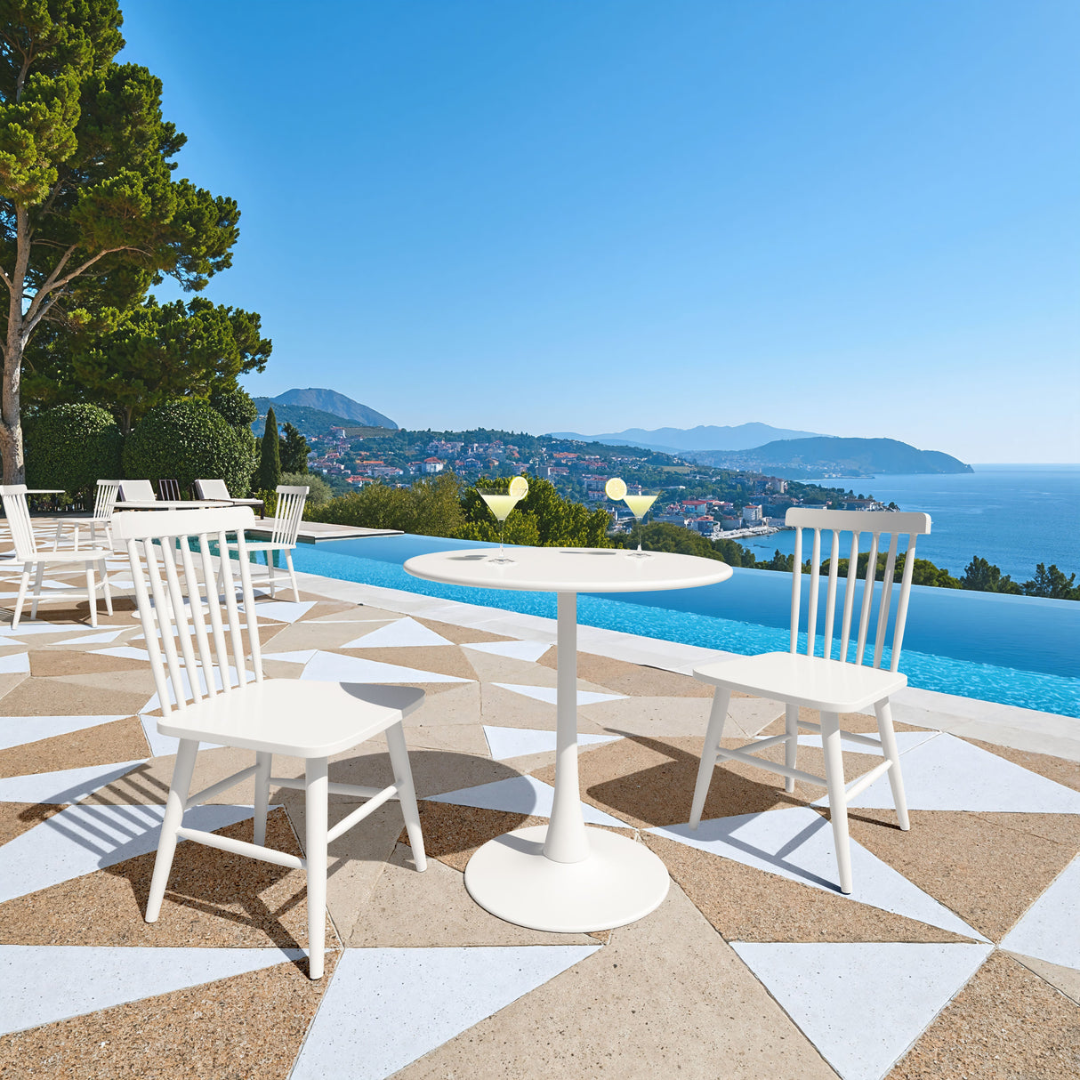Zeilen White Outdoor Dining Chair (Set of 2) by Zuomod at Eve Furniture