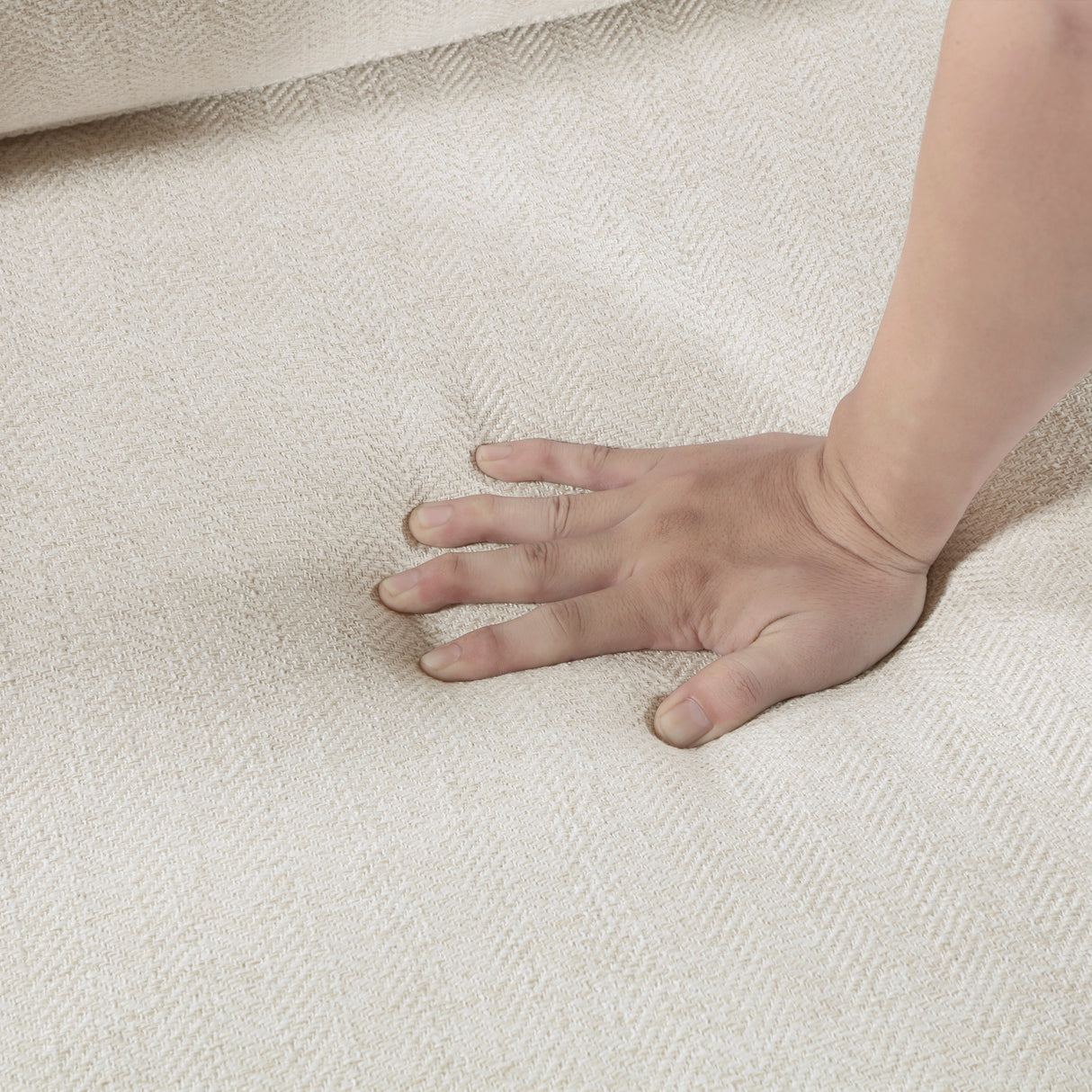 Zeke Ivory Sofa and Ottoman by Homelegance at Eve Furniture