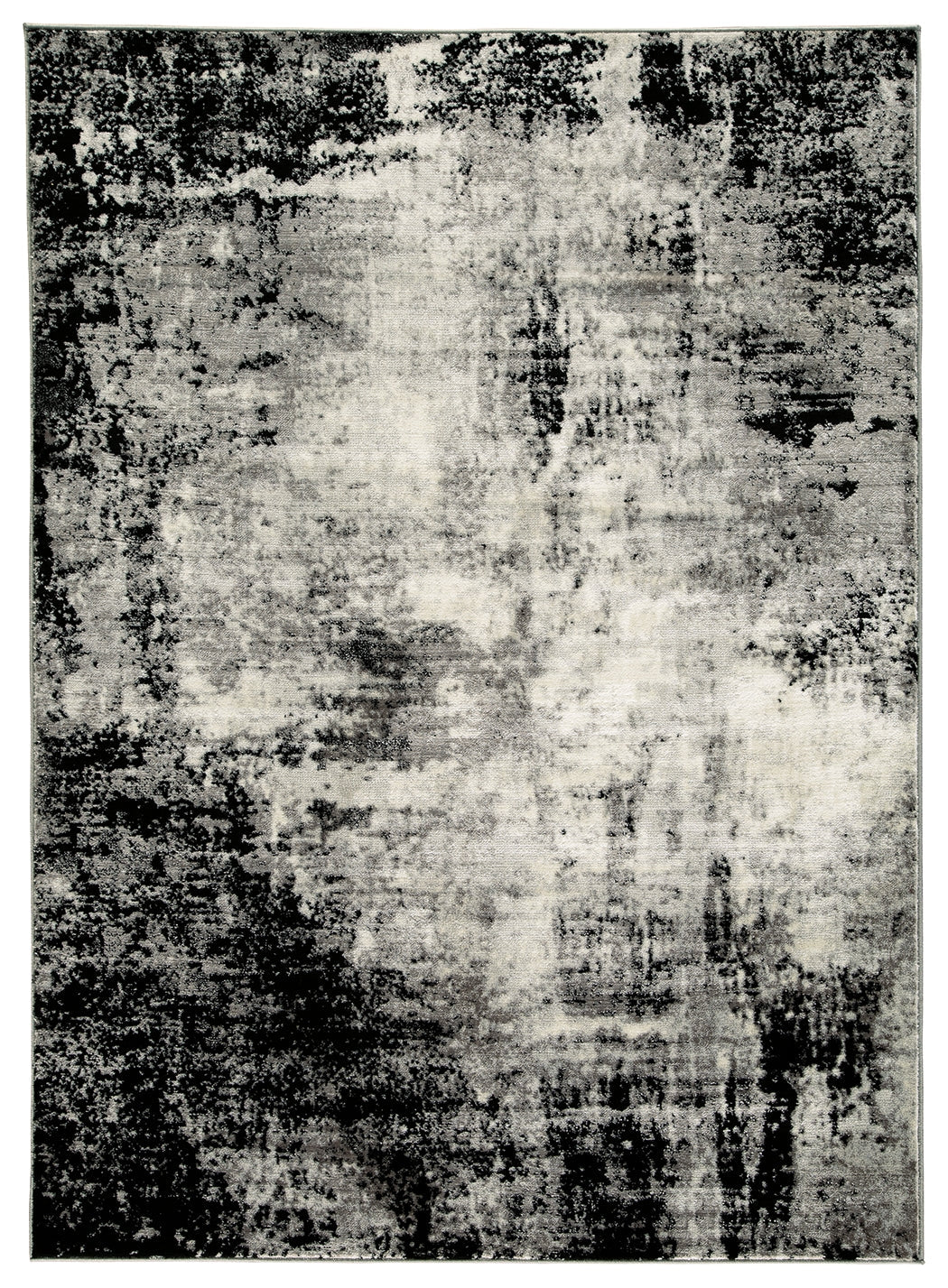 Zekeman Black/Cream/Gray Medium Rug by Ashley at Eve Furniture