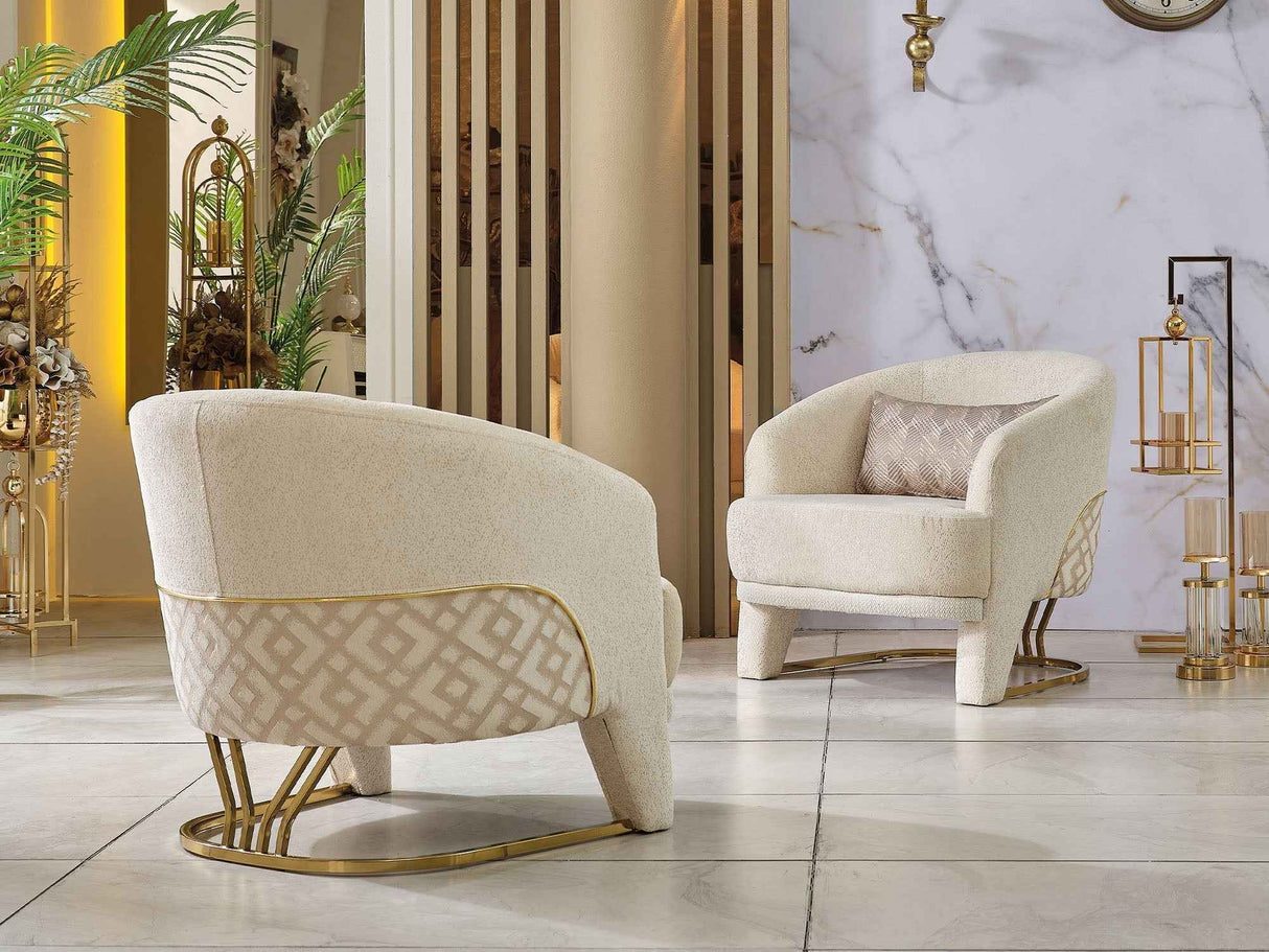 Zen Cream Chair by Furnia at Eve Furniture