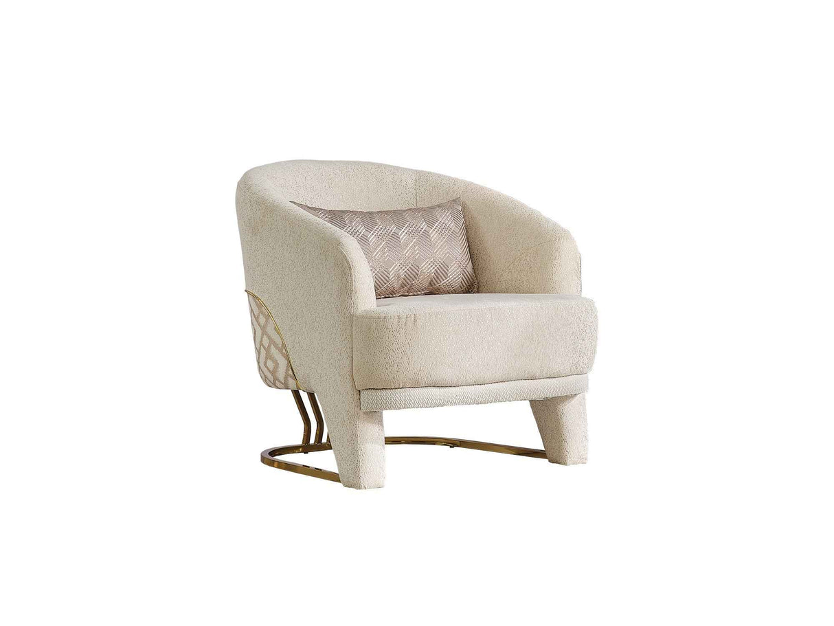 Zen Cream Chair by Furnia at Eve Furniture
