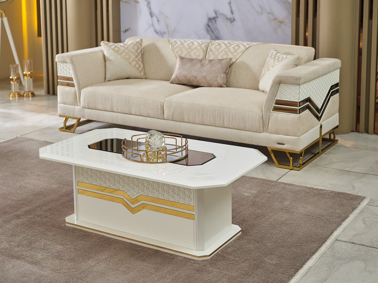 Zen Cream Convertible Sofa by Furnia at Eve Furniture