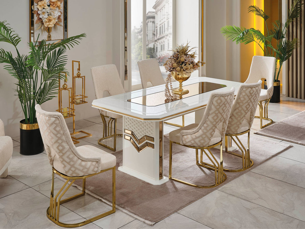Zen Diningroom (Consol With Mirror & Dining Table & 6 Dining Chair)