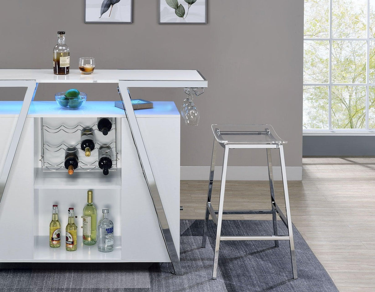 Zena 3-Piece Bar Set with LED lighting by Steve Silver at Eve Furniture
