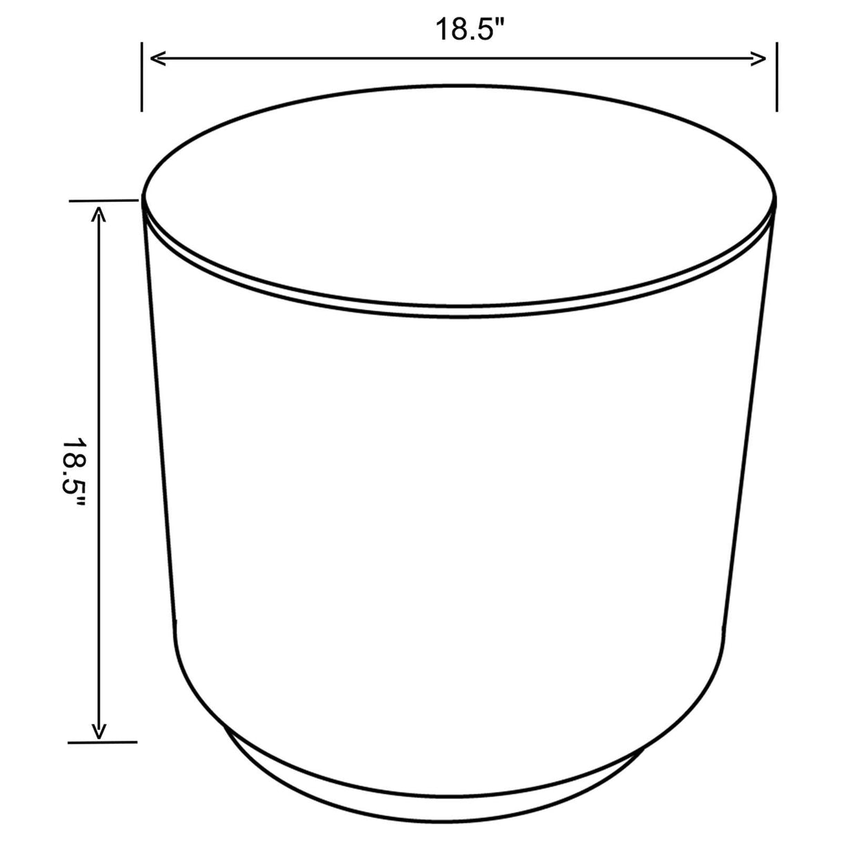 Zena Black Faux Sheepskin Upholstered Round Ottoman by Coaster at Eve Furniture