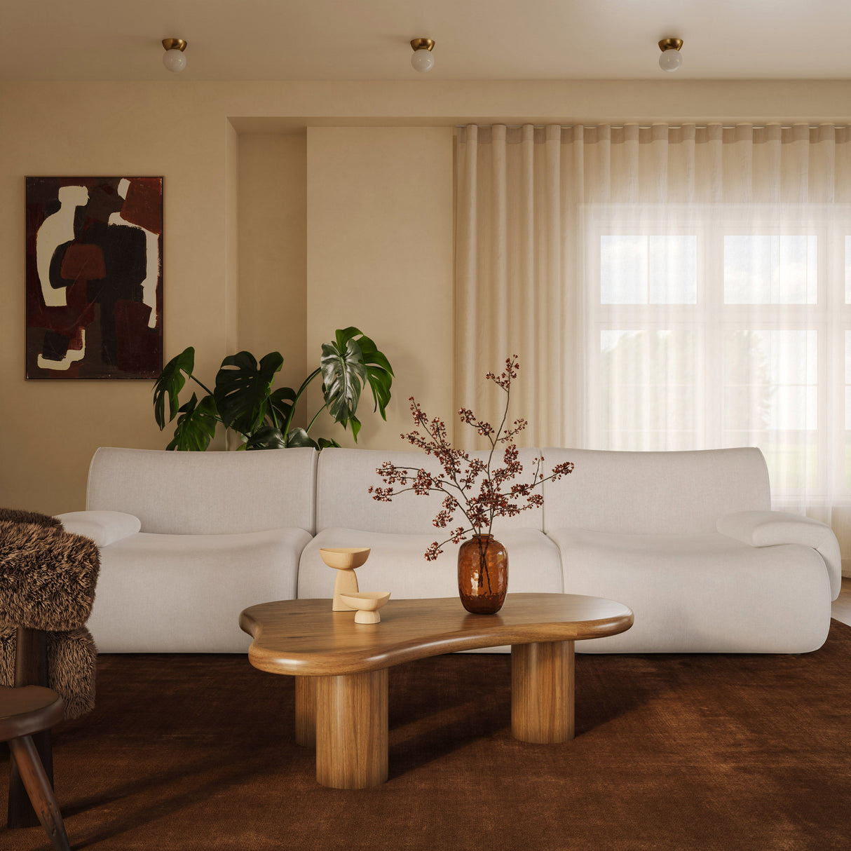 Zenith 116.5" Contract-Grade Upcycled Fabric Modular Sofa by TOV Furniture at Eve Furniture