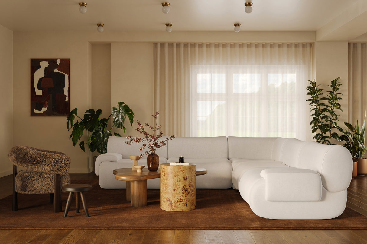 Zenith 5-Piece Contract-Grade Upcycled Fabric Modular L-Sectional by TOV Furniture at Eve Furniture