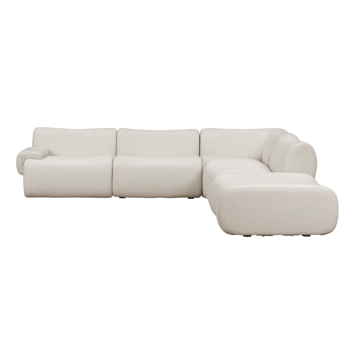 Zenith 5-Piece Contract-Grade Upcycled Fabric Modular Sectional by TOV Furniture at Eve Furniture