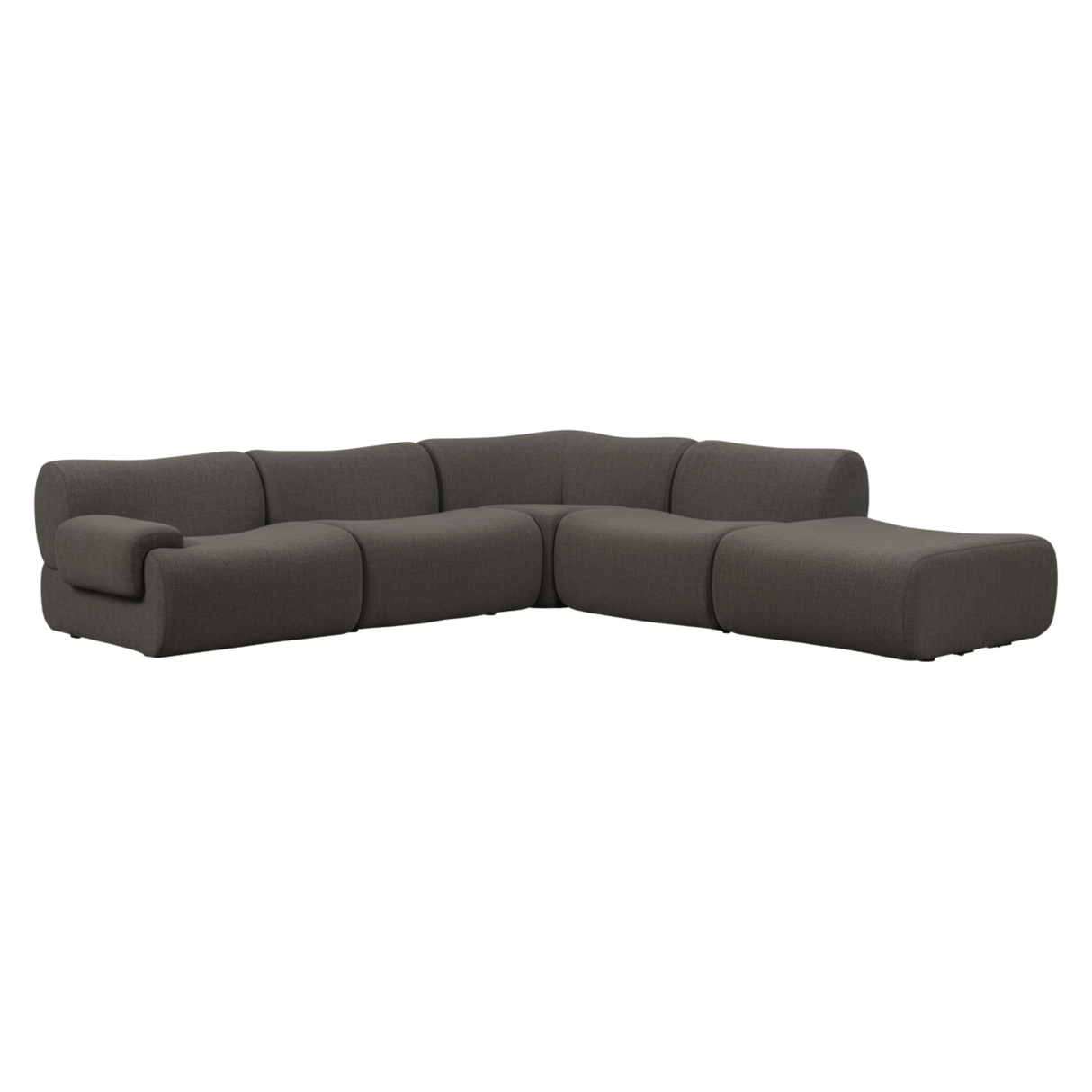 Zenith 5-Piece Contract-Grade Upcycled Fabric Modular Sectional by TOV Furniture at Eve Furniture