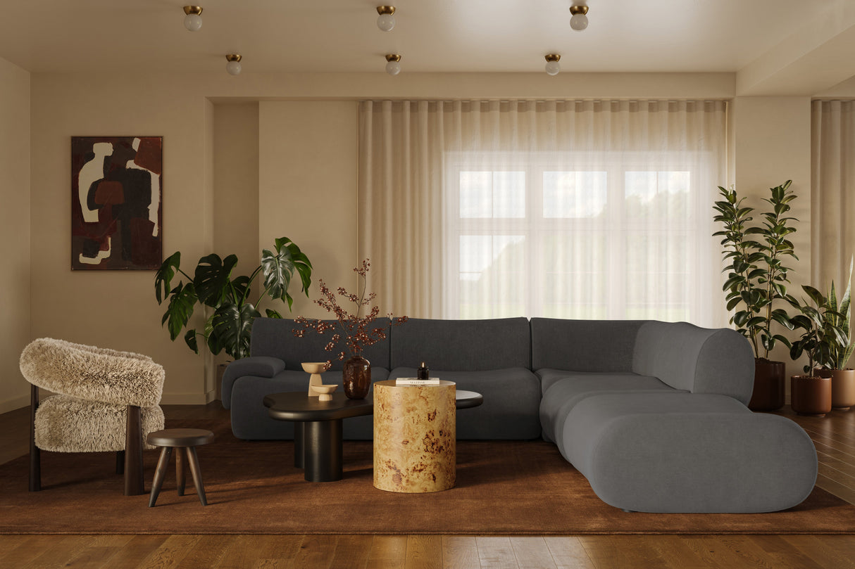 Zenith 5-Piece Contract-Grade Upcycled Fabric Modular Sectional by TOV Furniture at Eve Furniture