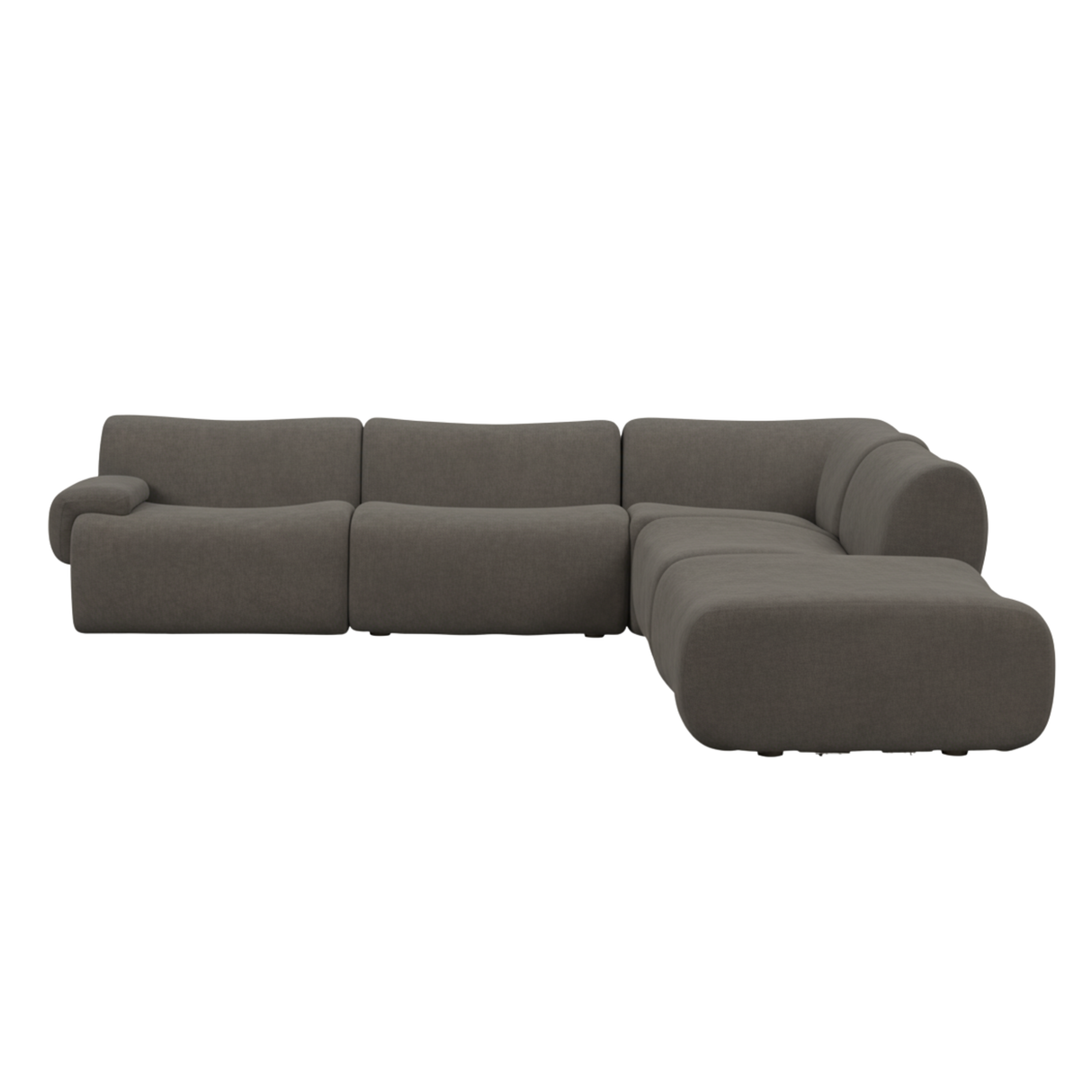 Zenith 5-Piece Contract-Grade Upcycled Fabric Modular Sectional by TOV Furniture at Eve Furniture