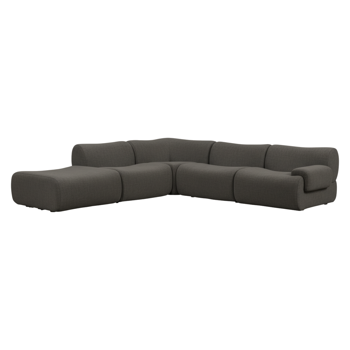 Zenith 5-Piece Contract-Grade Upcycled Fabric Modular Sectional by TOV Furniture at Eve Furniture