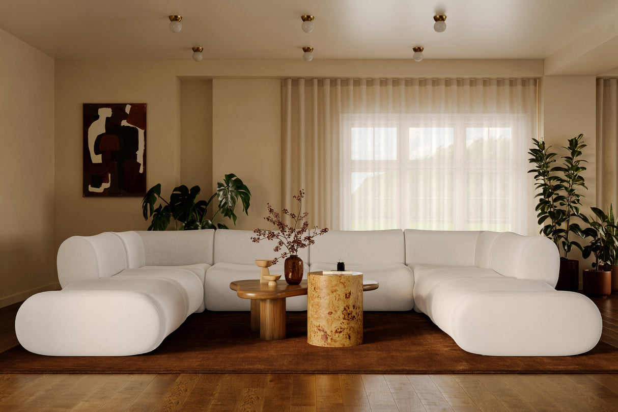 Zenith 8-Piece Contract-Grade Upcycled Fabric Modular U-Sectional by TOV Furniture at Eve Furniture