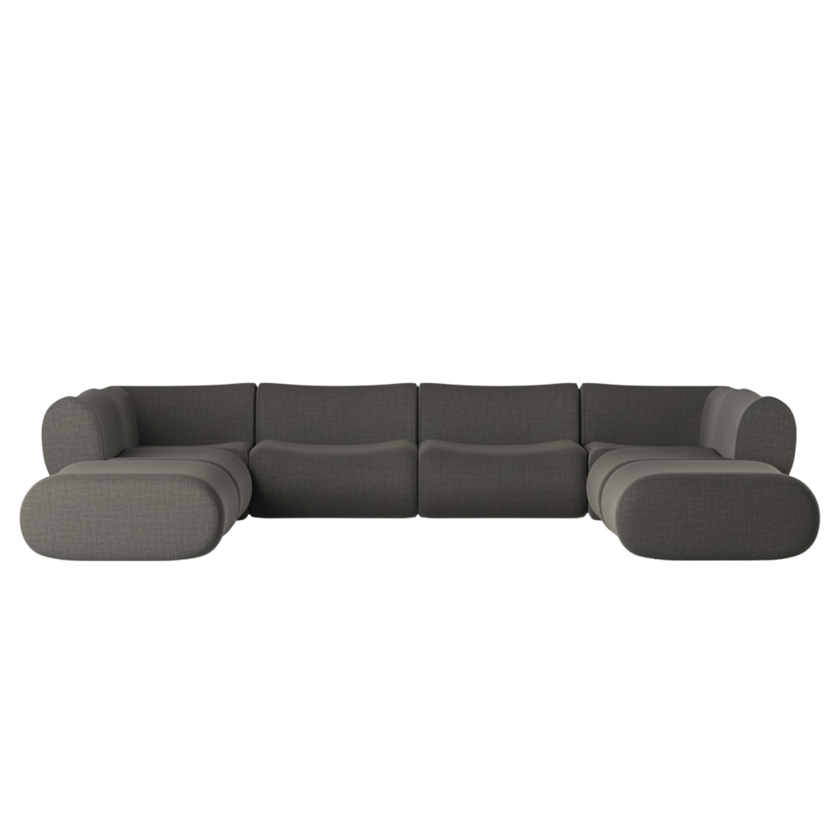 Zenith 8-Piece Contract-Grade Upcycled Fabric Modular U-Sectional by TOV Furniture at Eve Furniture
