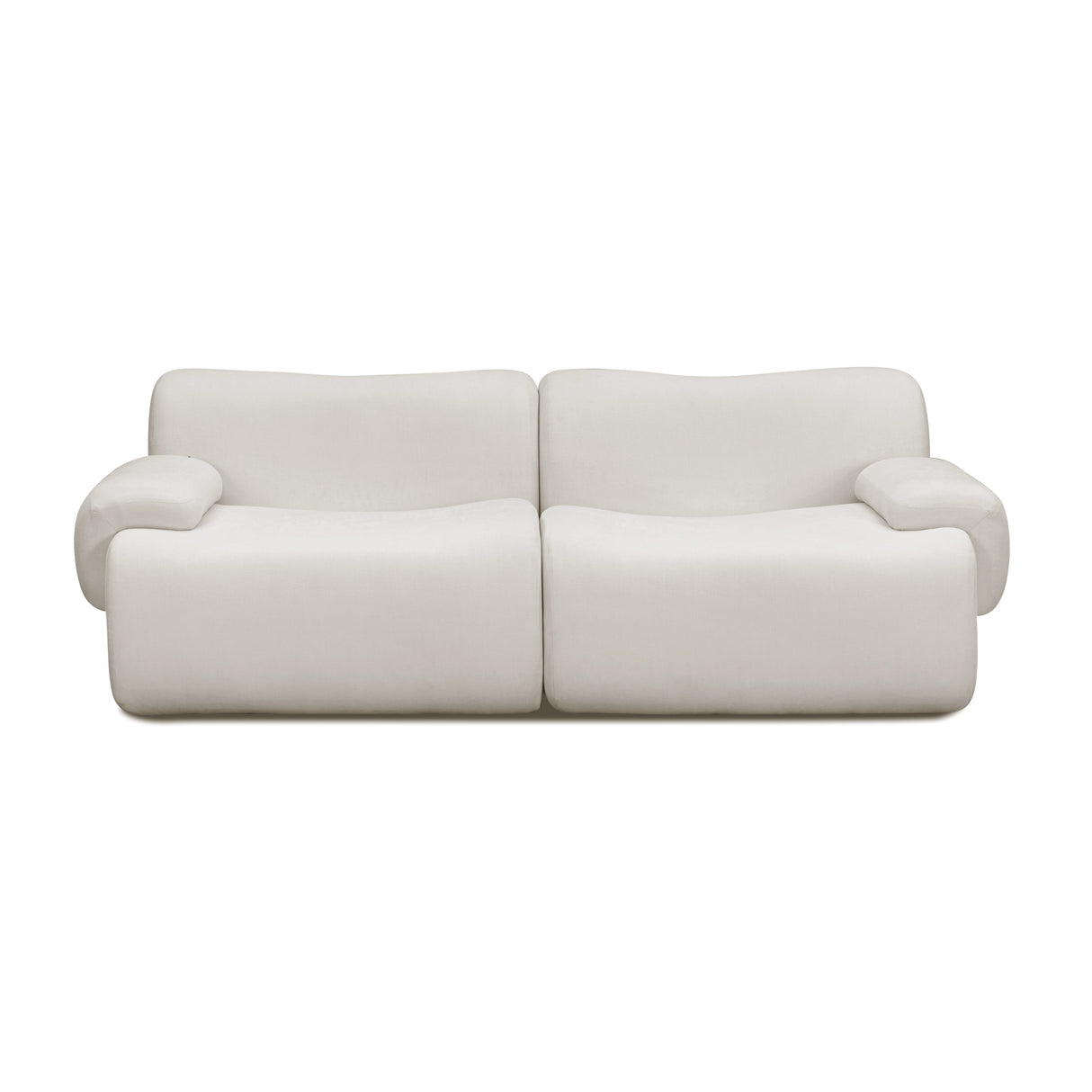 Zenith 80" Contract-Grade Upcycled Fabric Modular Loveseat by TOV Furniture at Eve Furniture