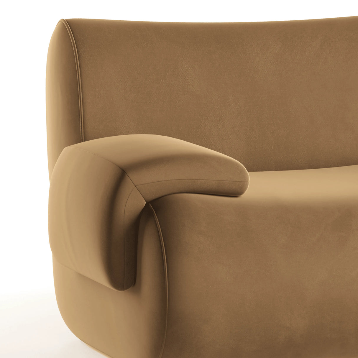 Zenith 80" Latte Brown Performance Velvet Modular Loveseat by TOV Furniture at Eve Furniture