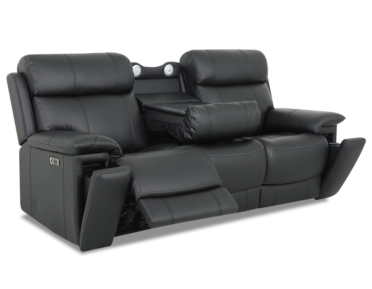 Zenith Black Home Theater With Built-In Speakers Power Reclining Living Room Set by Steve Silver at Eve Furniture