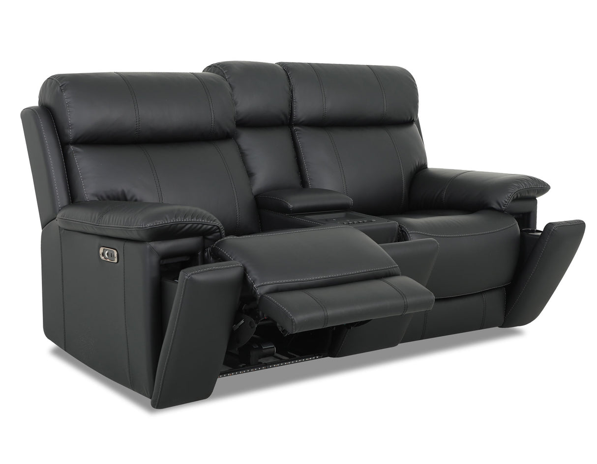 Zenith Black Home Theater With Built-In Speakers Power Reclining Living Room Set by Steve Silver at Eve Furniture