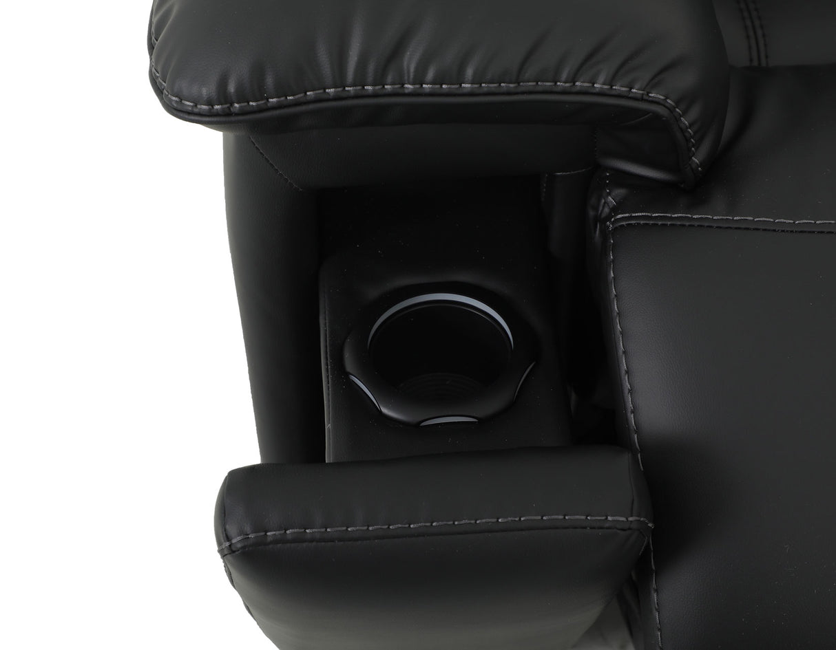 Zenith Black Home Theater With Built-In Speakers Power Reclining Living Room Set by Steve Silver at Eve Furniture