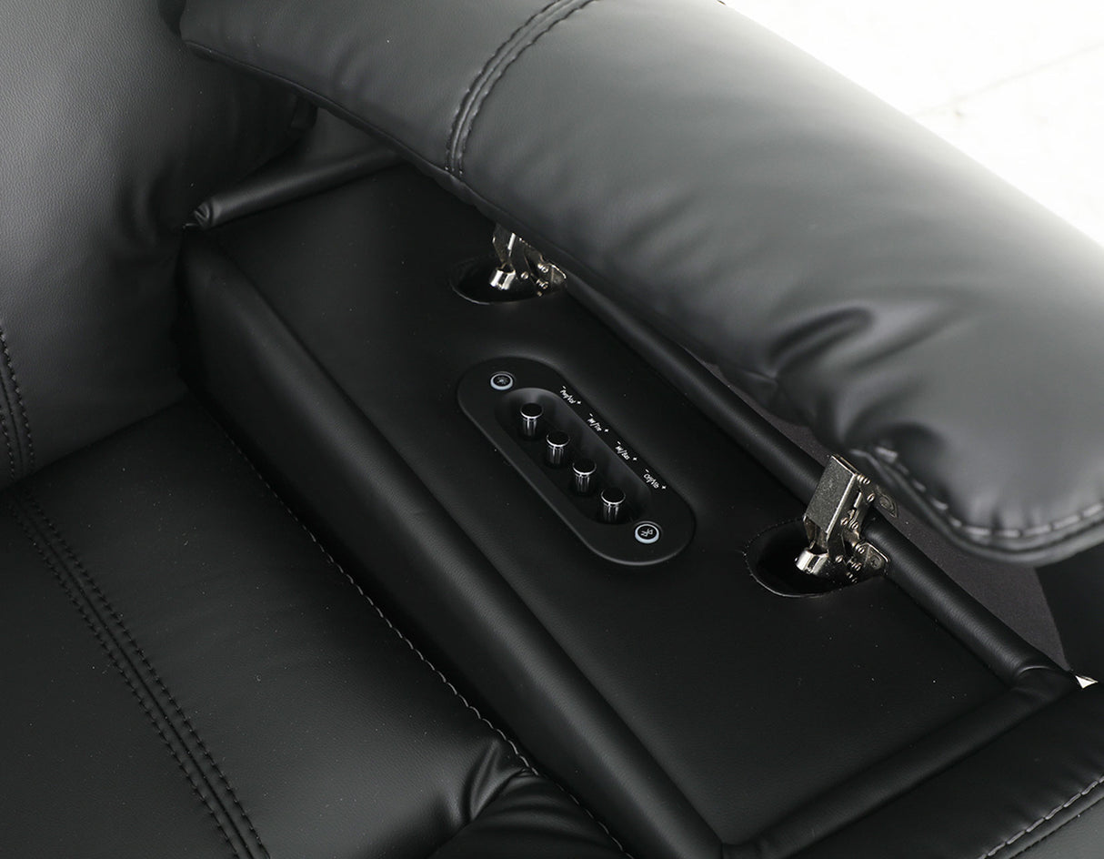 Zenith Black Home Theater With Built-In Speakers Power Reclining Living Room Set by Steve Silver at Eve Furniture