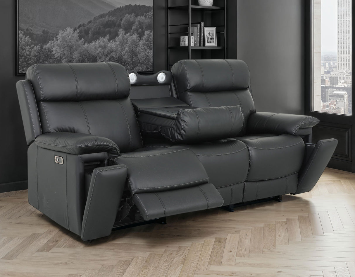 Zenith Black Home Theater With Built-In Speakers Power Reclining Living Room Set by Steve Silver at Eve Furniture
