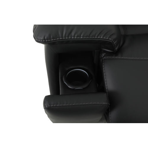 Zenith Black Power Immersive Audio Recliner with Built-in Speakers, Lighting and Vibration by Steve Silver at Eve Furniture