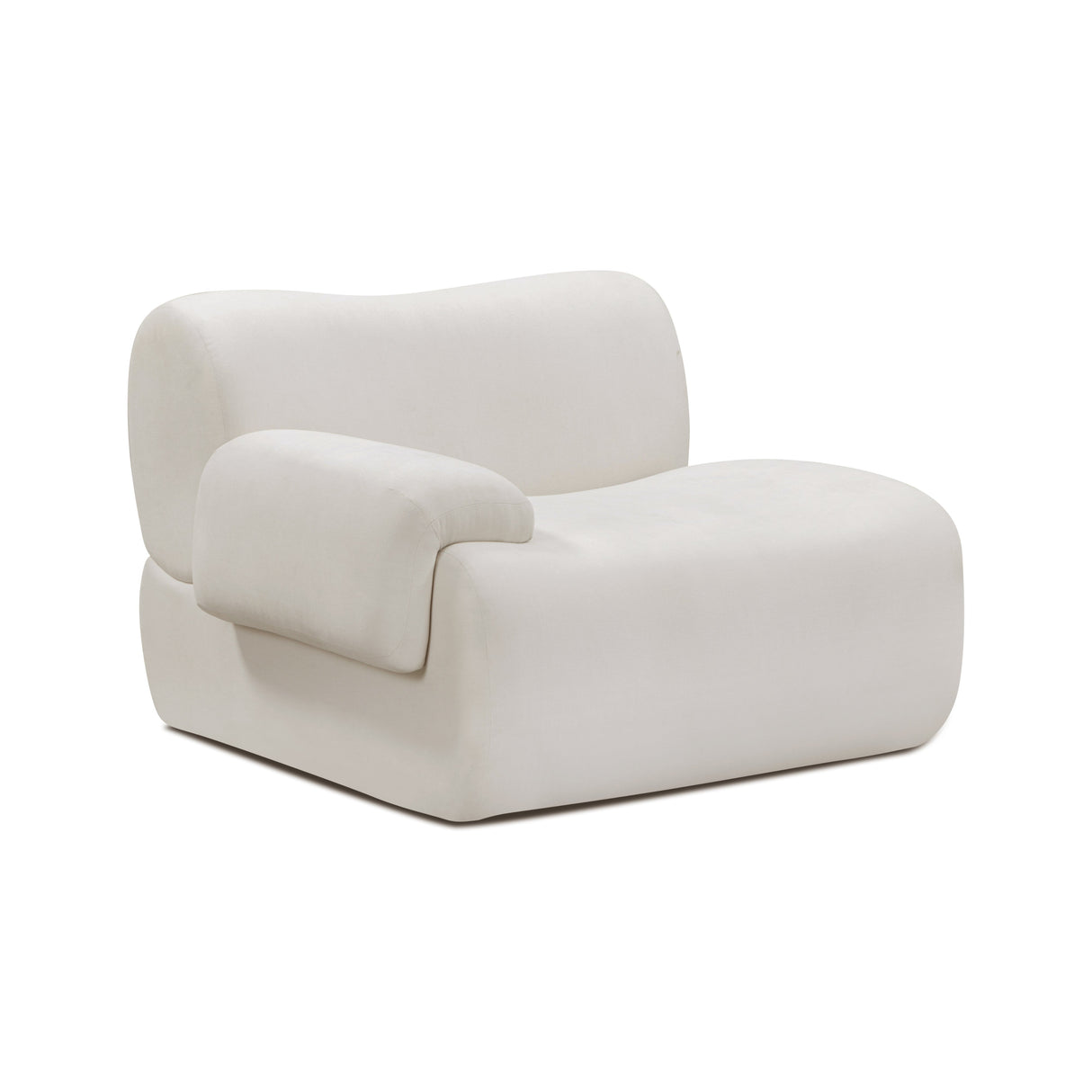 Zenith Contract-Grade Upcycled Fabric Corner Chair by TOV Furniture at Eve Furniture