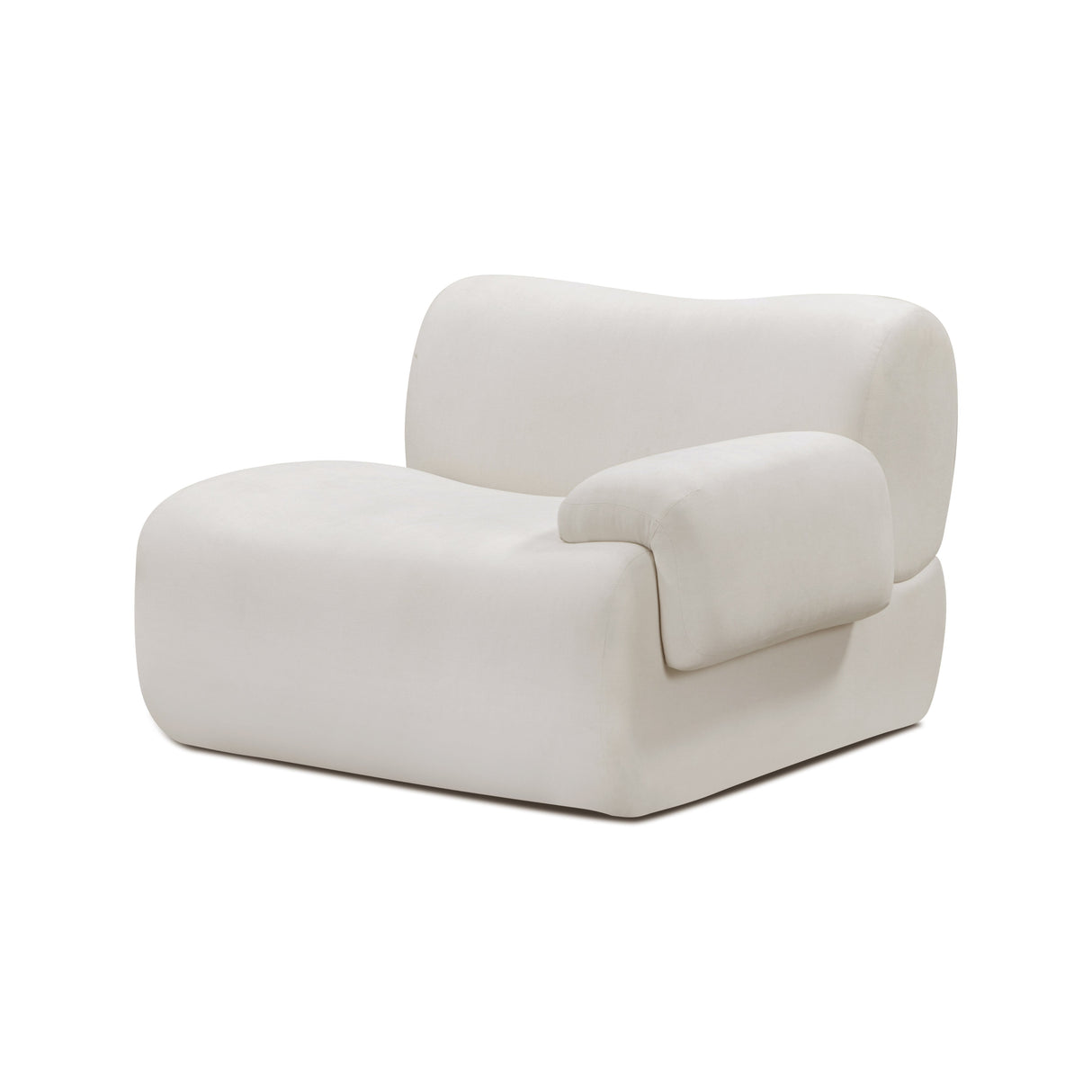 Zenith Contract-Grade Upcycled Fabric Corner Chair by TOV Furniture at Eve Furniture